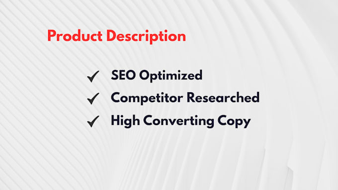 write optimized ecommerce product descriptions