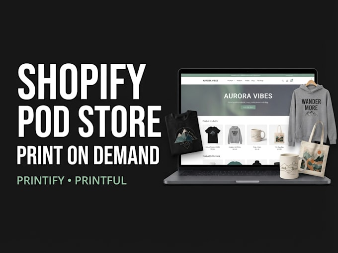 create a shopify print on demand store with printify and printful