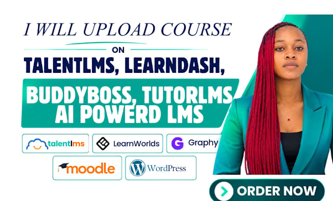 upload course on learndash tutorlms talentlms, ai powered lms, buddyboss