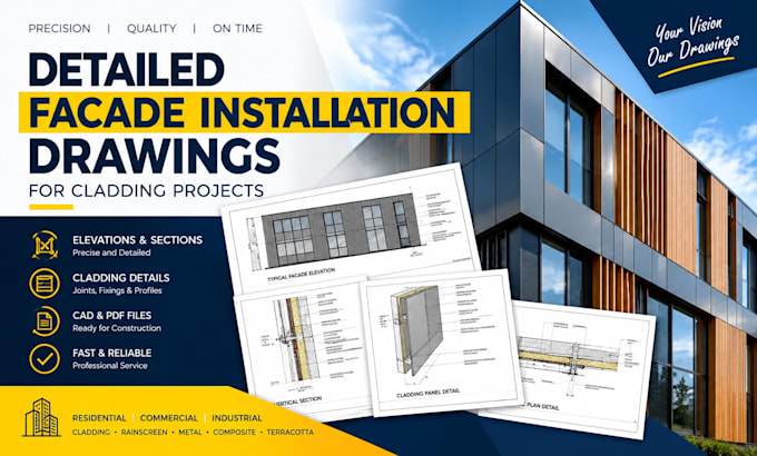 create detailed facade installation drawings