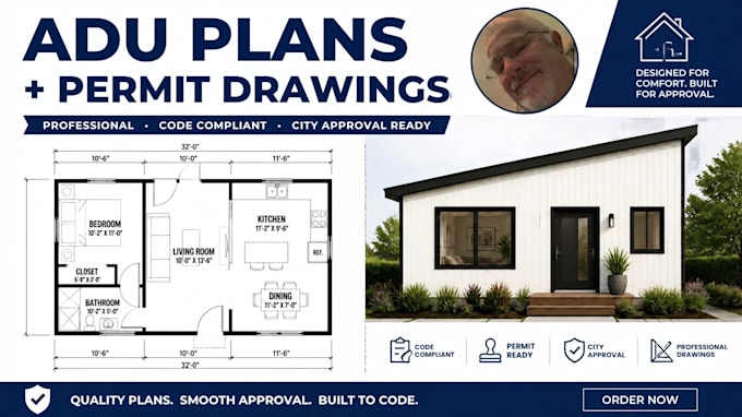 design adu plans, floor plans and permit drawings for construction