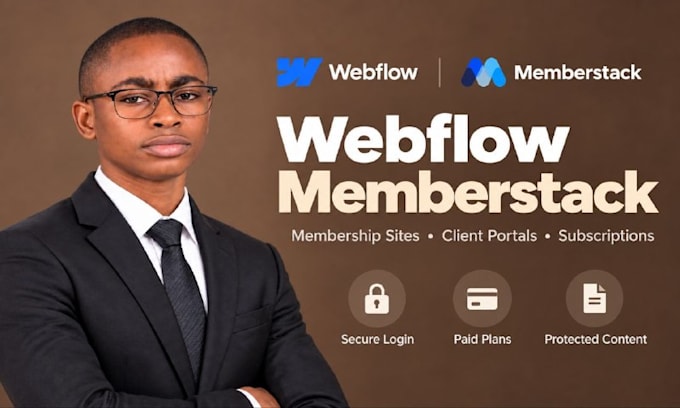 build webflow memberstack or client portal