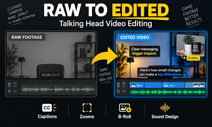 edit talking head videos for youtube and socials