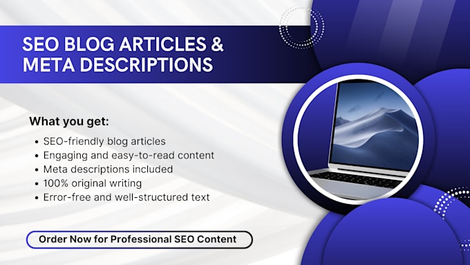 write SEO blog posts and meta descriptions
