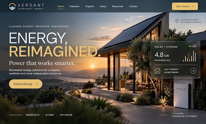 build wix solar installer website wix solar panel installation service website