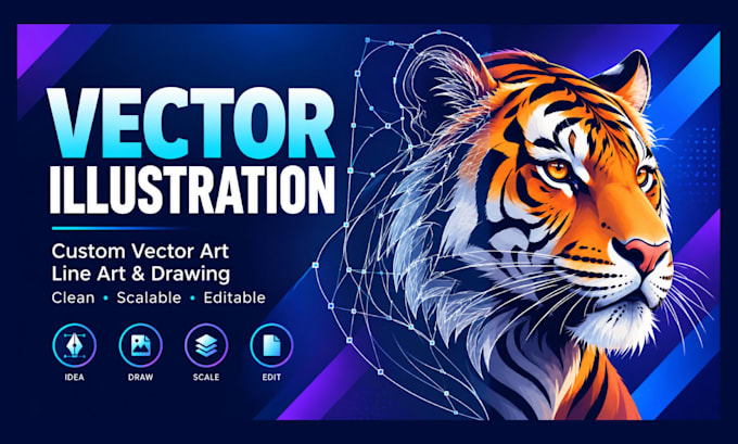 create custom vector illustration, vector art and clean scalable artwork