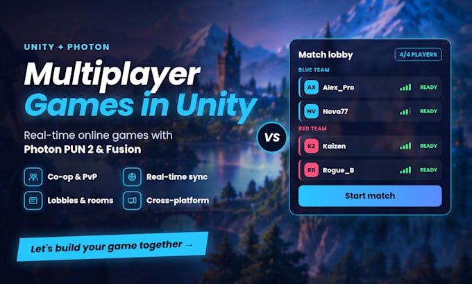 develop a unity multiplayer game using photon