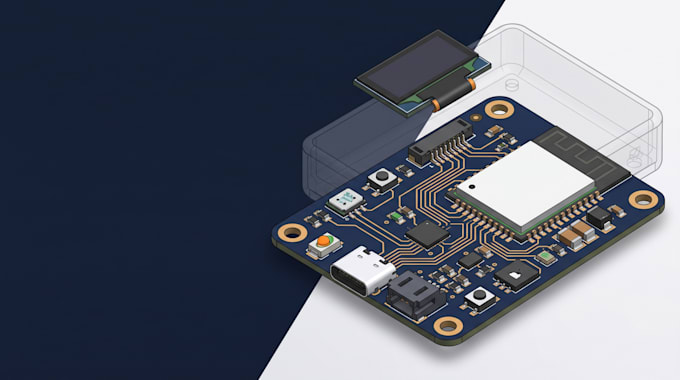 design esp32 iot sensor pcb with schematic and gerber files