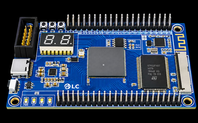 do pcb routing, circuit design, fabrication files, prototype and bom in easyeda