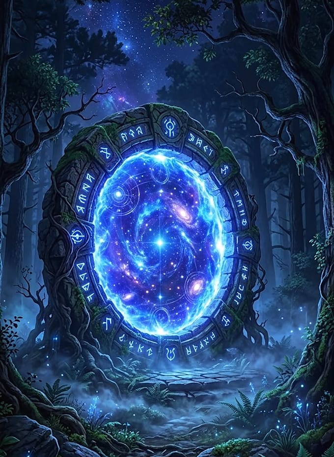 design a magical fantasy book cover