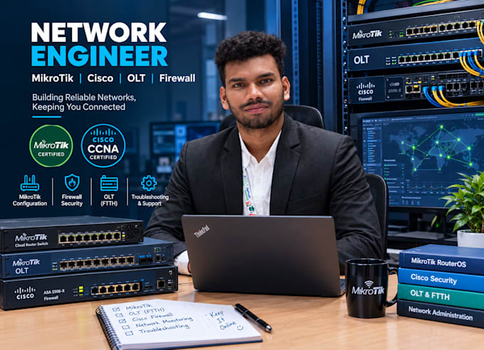 configure your network system and mikrotik or cisco router