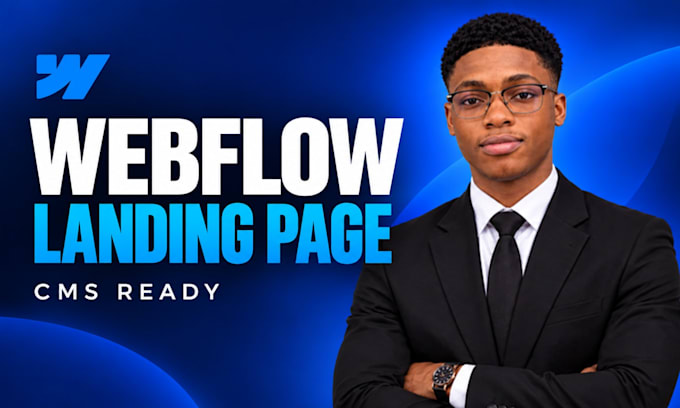 design and develop a webflow landing page with cms