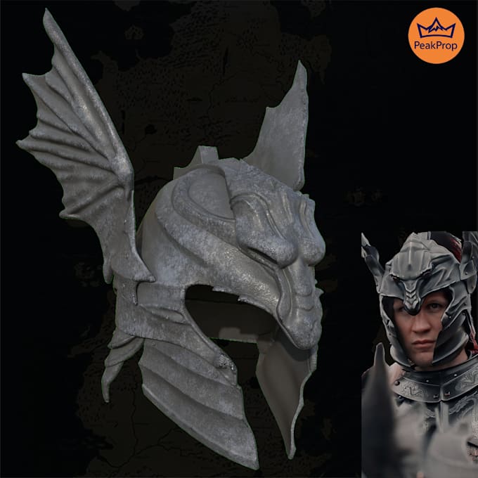 create 3d printable cosplay masks, crowns, helmets and props
