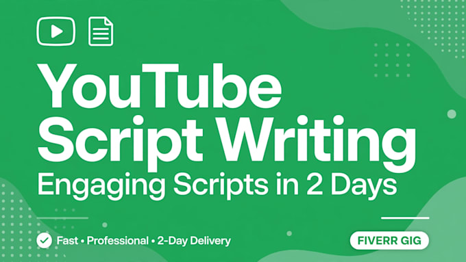 write engaging youtube video scripts