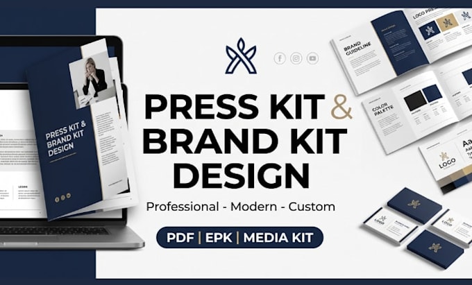 brand press kit design media kit design epk design brand guidelines cover design