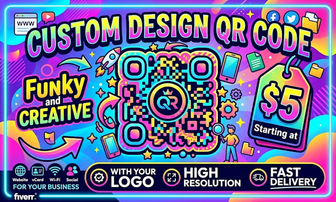 create custom design qr code with your logo