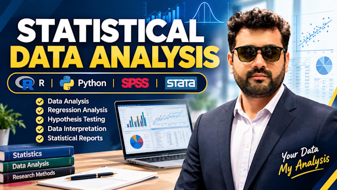 perform statistical data analysis using r, python, spss and stata