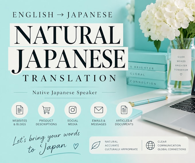 translate english to japanese or japanese to english naturally