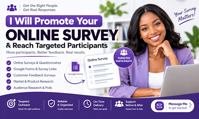 promote your online survey and reach targeted participants for valuable response