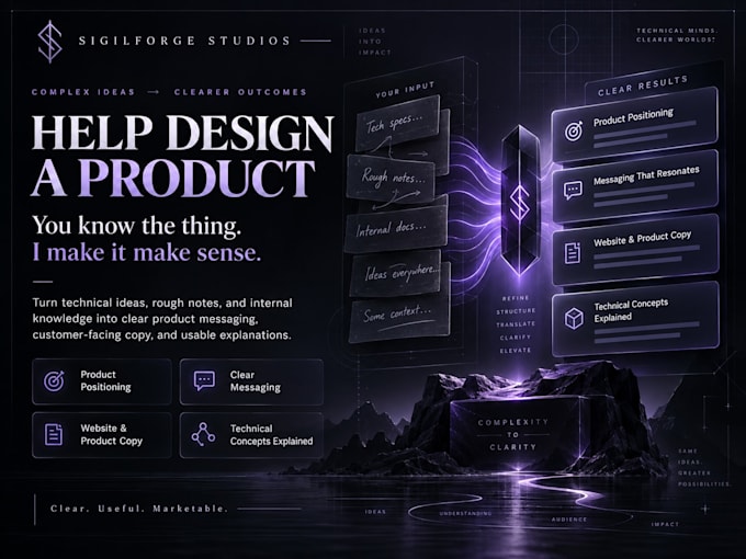 turn your technical idea into clear customer facing copy