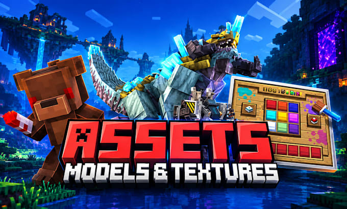 build custom minecraft servers, maps, smp worlds,blockbench assets and roblox 3d