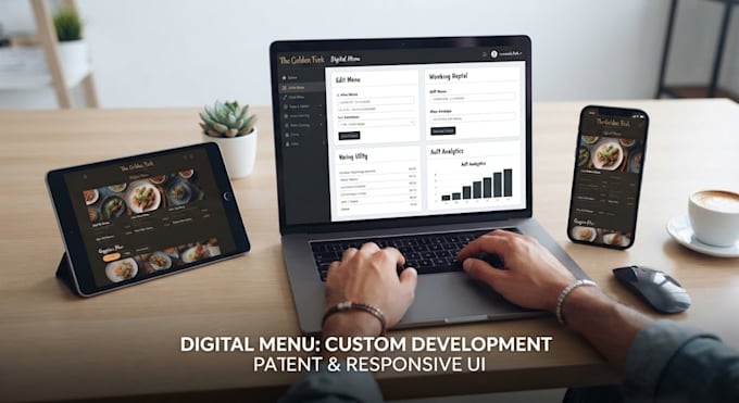 develop a responsive web application and digital menu