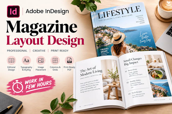 design a professional magazine layout in adobe indesign