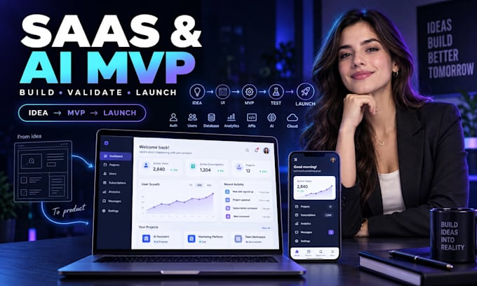 develop your saas mvp, ai mvp or startup web application