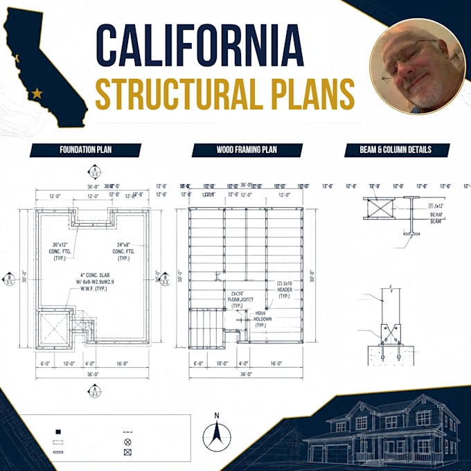 prepare california structural plans for engineer review and permit documentation
