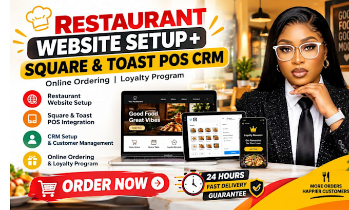 design restaurant website setup square toast pos crm online ordering loyalty