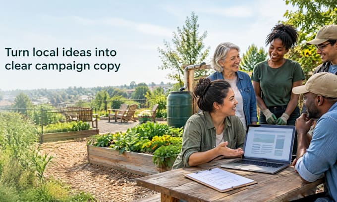 write community garden crowdfunding campaign launch plan