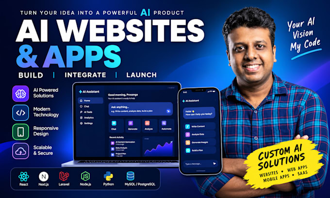 build a modern ai website, web app or ai mobile app