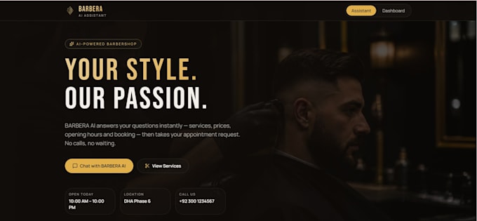 build a modern business website with an ai chatbot
