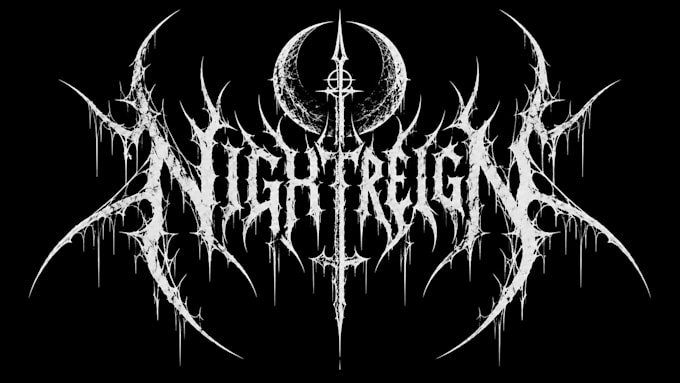 create a unique black metal band logo
