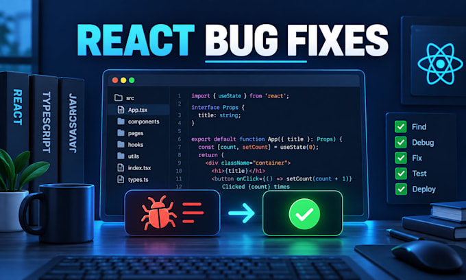 fix react typescript and javascript website bugs