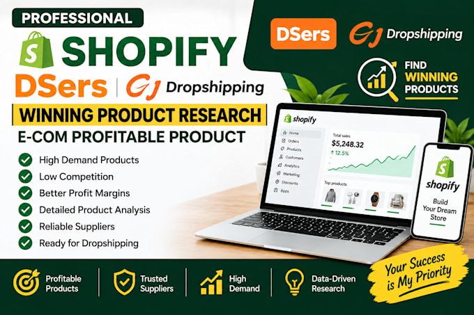 do shopify dsers cjdropshipping winning product research ecom profitable product