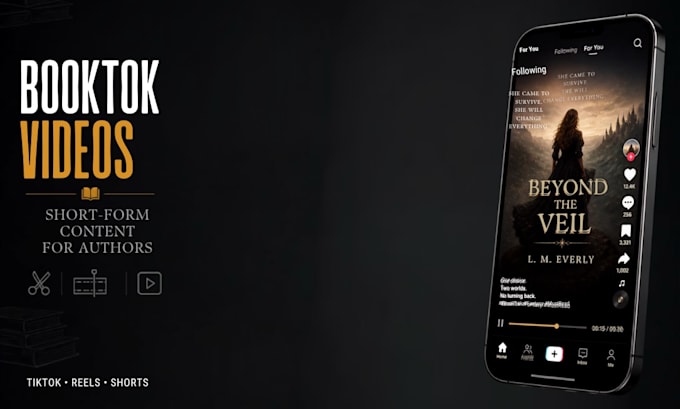 create viral engaging booktok video for your book