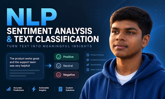 build nlp models for sentiment analysis, text classification and topic modeling