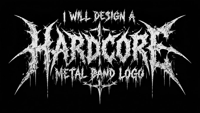design a hardcore metal band logo