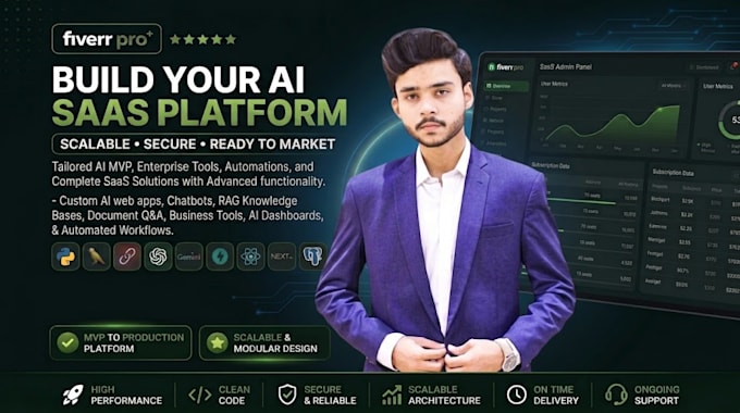 build custom ai saas, web apps, and ai powered platforms