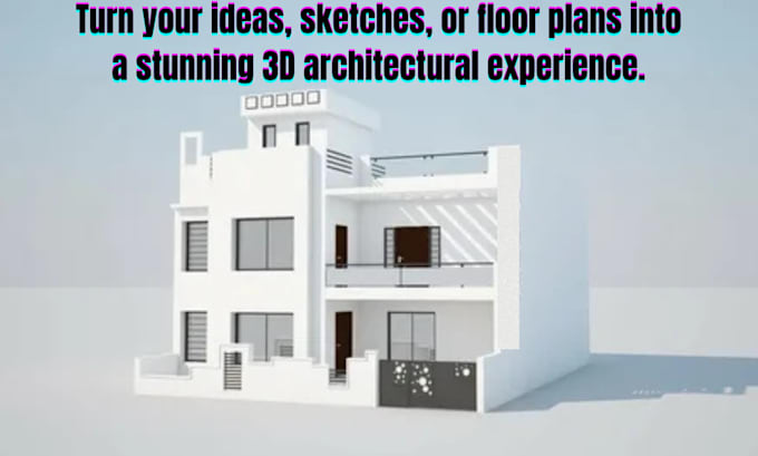 create 3d house design, interior, exterior, 3d model and realistic rendering
