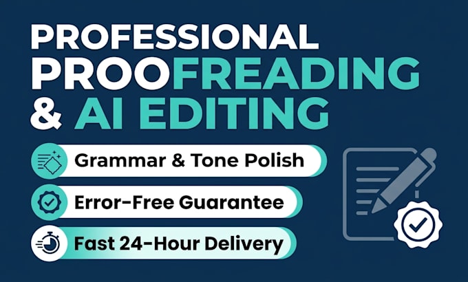 professionally proofread, edit, and humanize your ai text