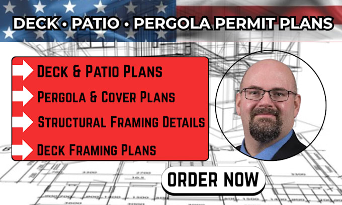 design detailed deck, patio and pergola plans for permits