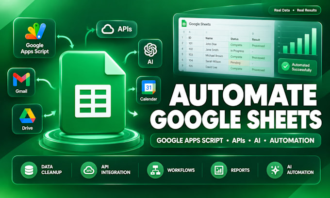 automate google sheets, forms, calendar with apps script