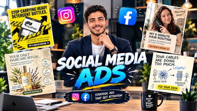 design high converting static ads for facebook and instagram