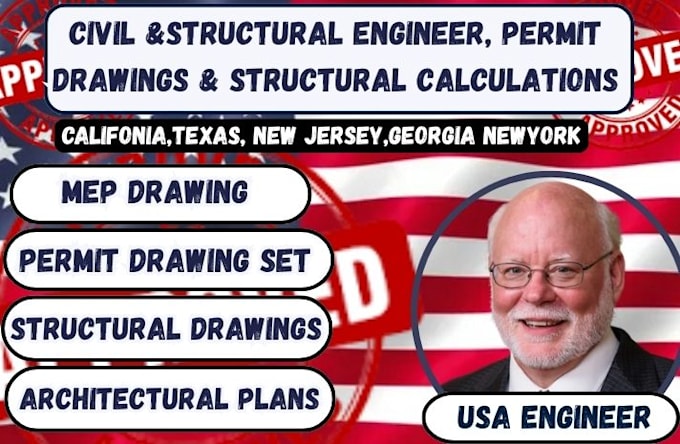 usa civil structural engineering, permit drawings and structural calculations