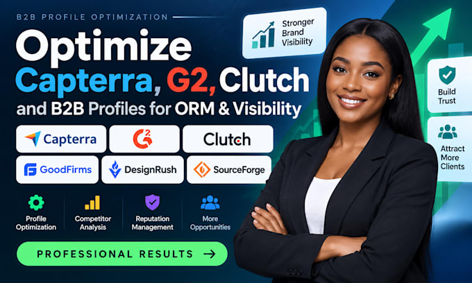 optimize capterra g2 clutch and b2b profiles for ORM and visibility
