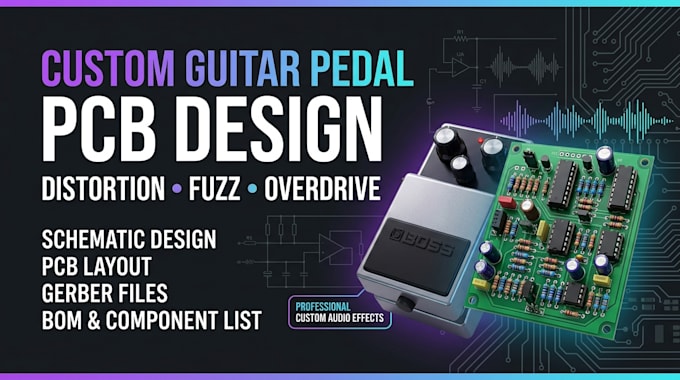 design guitar pedal pcb and audio effects