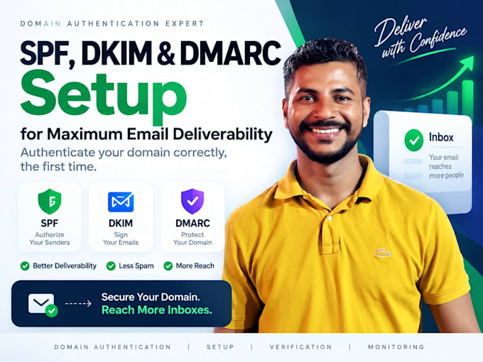setup and authenticate spf dkim dmarc for email deliverability