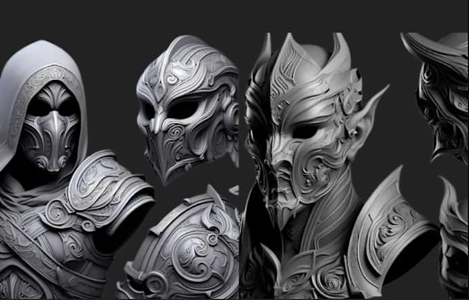 design custom 3d helmet, 3d mask, cosplay armor, prop, 3d cosplay creation